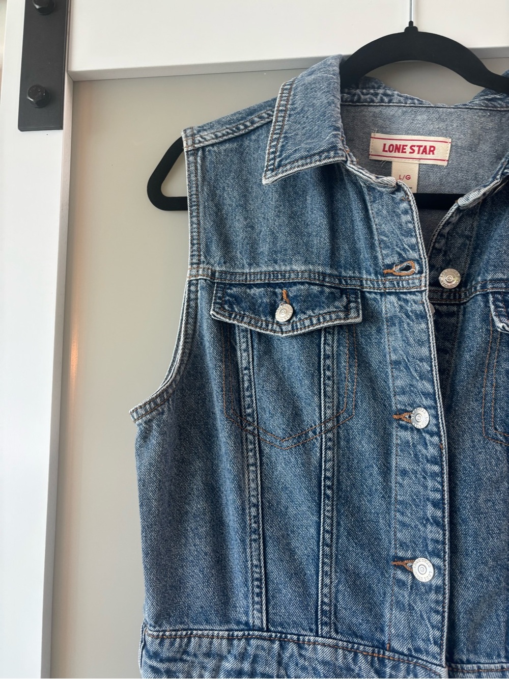 Women's Light Blue Denim Sleeveless Overalls - Picture 5 of 5